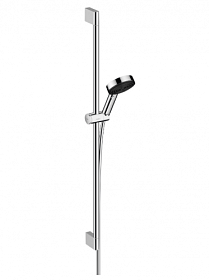 Душевая стойка с лейкой и шлангом Hansgrohe Pulsify Select 3jet Relaxation 959 мм d105 мм круглая 3-х реж. 24170000 хром