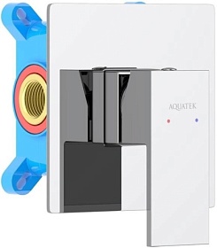 Смеситель для душа внеш. и скрытая часть (в сборе) Aquatek Либра AQ1666CR хром латунь