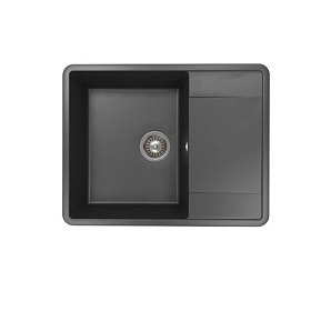 Мойка для кухни Florentina Пьемонт 650 17.030.C0650.302 прямоуг. 650х51 глуб. 20см вып. 3 1/2" (врезная) крыло универсал антрацит
