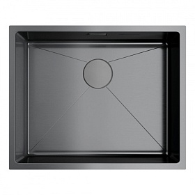 Мойка для кухни Omoikiri Taki 54-U/IF-GM 4973107 прямоуг. 54х44 глуб. 20см (толщ.1,2мм) вып. 3 1/2" (универсальная) PVD вороненая сталь