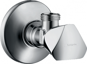 Кран угловой вентиль 1/2"х3/8" НР-НР маховик для подкл.смесителя Hansgrohe 13902000