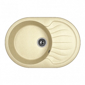 Мойка для кухни Dr.Gans Берта 760 25.040.C0760.402 овальная 76х51 глуб. 20см вып. 3 1/2" (врезная) крыло универсал дюна