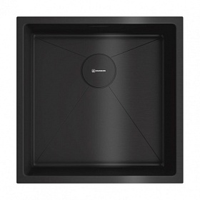 Мойка для кухни Omoikiri Taki 44-U/IF-GB 4997017 квадратная 44х44 глуб. 20см (толщ.1,2мм) вып. 3 1/2" (универсальная) PVD графит