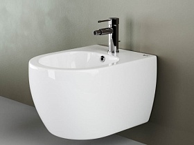 Биде подвесное Ceramica Nova Play CN3002 белое фарфор Водяной