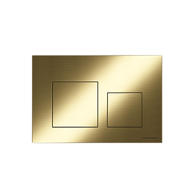 Кнопка смыва (клавиша) для инсталляции Ceramica Nova Balance Square прямоугольная золотая матовая CN12-002BG
