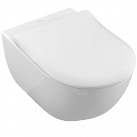 Унитаз подвесной Villeroy&Boch Subway 2.0 безободковый смыв сид.дюр. микролифт 5614R201