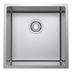 Мойка для кухни Omoikiri Tadzava 44-U/I-IN Ultra 4993801 квадратная 44х44 глуб. 20см (толщ.1мм) вып. 3 1/2" (врезная, подстольная) PVD нержавеющая ст