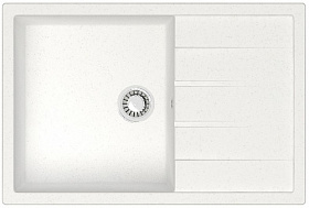 Мойка для кухни Azario Vision CS00078336 прямоуг. 75х50,5 глуб. 21,8см вып. 3 1/2" (врезная) крыло универсал белая