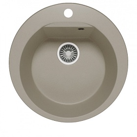 Мойка для кухни Polygran Atol ATOL-520.14 круглая 52х52 глуб. 20см вып. 3 1/2" (врезная) серая