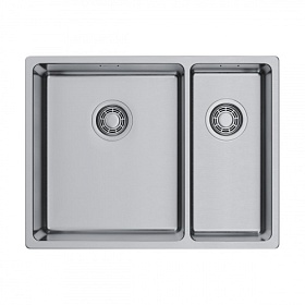 Мойка для кухни Omoikiri Tadzava 58-2-U/I-IN-L Ultra 4997118 прямоуг. 58х44 глуб. 20см (толщ.1мм) вып. 3 1/2" (врезная, подстольная) нержавеющая ст