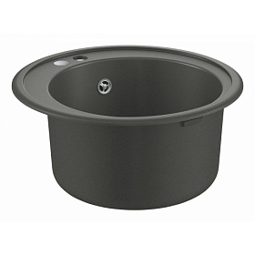 Мойка для кухни Grohe K200 50-C 51 31656AT0 круглая 51х51 глуб. 20см (толщ.0,9мм) вып. 3 1/2" (врезная) серая Водяной