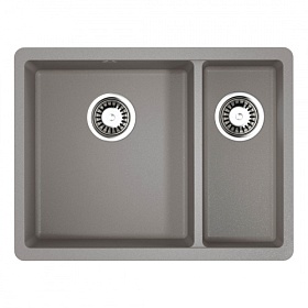 Мойка для кухни Omoikiri Kata 55-2-U-GR 4993390 прямоуг. 54х42 глуб. 20см (толщ.10мм) вып. 3 1/2" (подстольная) leningrad grey Водяной