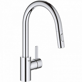 Смеситель для кухни (мойки) Grohe Eurosmart Cosmopolitan 31481001 вытяжной излив хром латунь