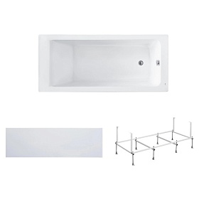 Ванна акрил 150х70 Roca Easy (ZRU9302904) прямоугольная на каркасе с панелью и слив-переливом