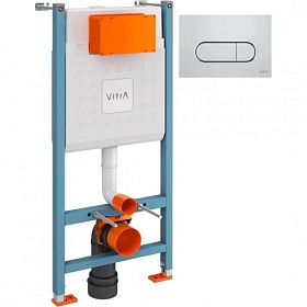 Инсталляция для унитаза Vitra V-Fix Core 800-1873 монтажная рама Root Round хром глянец