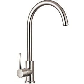 Смеситель для кухни (мойки) TopZero Prime TPZ 202 INOX нерж.сталь латунь