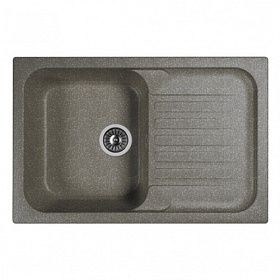 Мойка для кухни Dr.Gans Адель 25.090.C0780.407 прямоуг. 78х51 глуб. 20см вып. 3 1/2" (врезная) крыло универсал чёрная