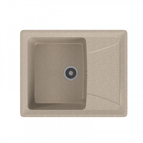 Мойка для кухни Mixline ML-GMS03 Стандарт 551097 прямоуг. 60,5х49 глуб. 19см вып. 3 1/2" (врезная) крыло справа песочная
