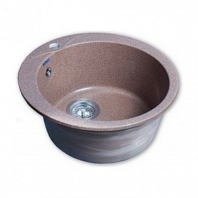 Мойка для кухни Granfest Rondo GF-R480-307 круглая 47,5х47,5 глуб. 20см вып. 3 1/2" (врезная) терракот