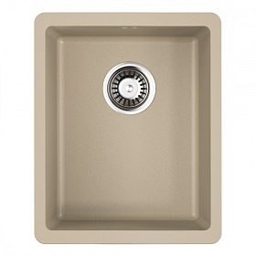 Мойка для кухни Omoikiri Kata 34-U-SA 4993420 прямоуг. 34х42 глуб. 17см (толщ.10мм) вып. 3 1/2" (подстольная) бежевая