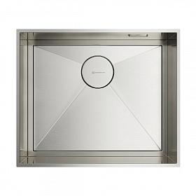 Мойка для кухни Omoikiri Kasen 53-INT-IN 4993304 прямоуг. 53х46 глуб. 17,5см (толщ.1,2мм) вып. 3 1/2" (подстольная) PVD нержавеющая сталь