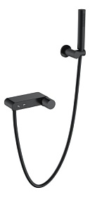 Смеситель для ванны/душа (короткий излив) Boheme Stick Black Diamond Black 123-BB чёрный латунь