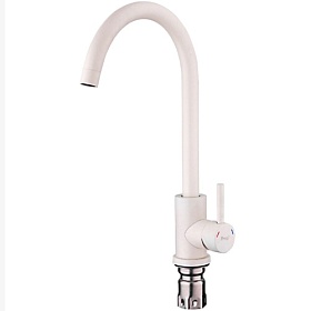 Смеситель для кухни (мойки) Frap F40899-1 белый нерж. сталь