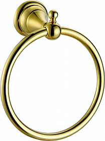 Полотенцедержатель кольцо Azario Elvia AZ-91111G золото Водяной