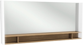 Зеркало Jacob Delafon Terrace 150 белый/дерево 2 полочки LED подсветка EB1184-NF