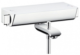 Смеситель для ванны/душа (короткий излив) термостат Hansgrohe Ecostat Select 13141400 хром латунь