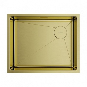 Мойка для кухни Omoikiri Taki 54-U/IF SIDE SF LG 4997092 прямоуг. 54х44 глуб. 20см (толщ.1,2мм) вып. 3 1/2" (универсальная) PVD светлое золото