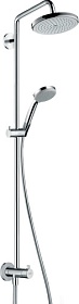 Душевая стойка с верхней тропич.лейкой (смеситель отдельно) Hansgrohe Croma 3-х реж. 27224000 хром круглая