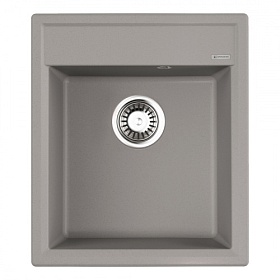 Мойка для кухни Omoikiri Daisen 42-GR 4993604 прямоуг. 42х51 глуб. 20см (толщ.10мм) вып. 3 1/2" (врезная) leningrad grey