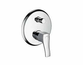 Смеситель для ванны/душа (короткий излив) (внешняя часть) Hansgrohe Metris Classic 31485000 хром латунь Водяной