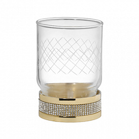 Стакан для зубных щёток Boheme Royal Cristal 10931-G золото Водяной