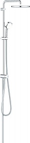 Душевая стойка с верхней тропич.лейкой (смеситель отдельно) Grohe Euphoria d250 мм 4 реж. 26675000 хром круглая
