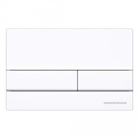 Кнопка смыва (клавиша) для инсталляции Ceramica Nova Flat прямоугольная белая CN002W