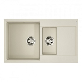 Мойка для кухни Omoikiri Daisen 86-2-PA 4993473 прямоуг. 86х51 глуб. 23,4см (толщ.10мм) вып. 3 1/2" (врезная) пастила