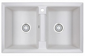 Мойка для кухни Granula GR-8101 арктик прямоуг. 81х50 глуб. 21см вып. 3 1/2" (врезная) арктик