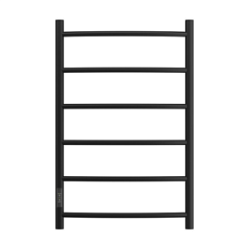 Полотенцесушитель сталь Point Афина лесенка - П6 800х530 м/о 500 унив. подкл. электрический с диммером черный PN04758B