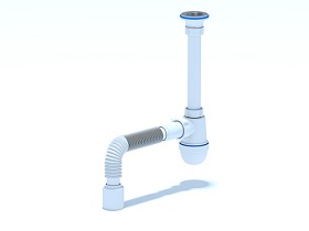 Сифон для раковины вып. 1 1/4" х 40 АНИ Пласт с гофрой 40х50 C1010 Водяной