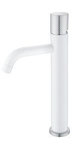 Смеситель для умывальника (раковины) Boheme Stick White Touch Chrome 122-WCR.2 хром/белый латунь