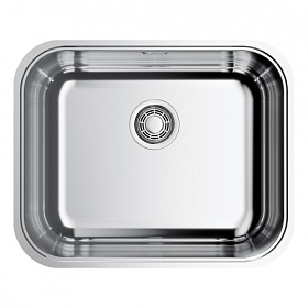 Мойка для кухни Omoikiri Omi 54-U/IF-IN 4993488 прямоуг. 54,5х44,5 глуб. 18см (толщ.0,8мм) вып. 3 1/2" (врезная, подстольная) PVD нержавеющая сталь
