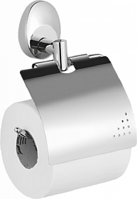 Держатель для туалетной бумаги с крышкой Haiba HB16 HB1603 хром Водяной