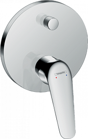 Смеситель для ванны/душа (короткий излив) (внешняя часть) Hansgrohe Novus 71045000 хром латунь