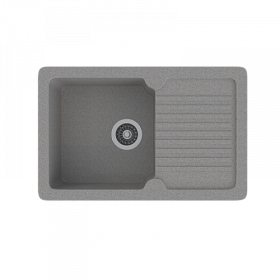 Мойка для кухни Mixline ML-GMS24 Стандарт 554873 прямоуг. 76,5х49 глуб. 20см вып. 3 1/2" (врезная) крыло универсал тёмно-серая