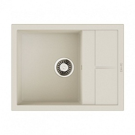 Мойка для кухни Omoikiri Sumi 65A-WH 4993861 прямоуг. 65х50 глуб. 20см (толщ.10мм) вып. 3 1/2" (врезная) крыло универсал белая
