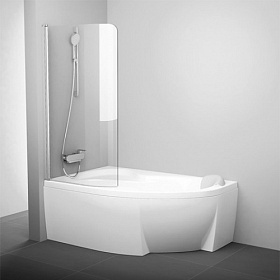 Шторка на ванну жёст. 85х150 Ravak CVSK1 140/150 L Rosa 7QLM0C00Y1 распашная 