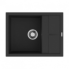 Мойка для кухни Omoikiri Sumi 65A-GB 4997093 прямоуг. 65х50 глуб. 20см (толщ.10мм) вып. 3 1/2" (врезная) крыло универсал графит