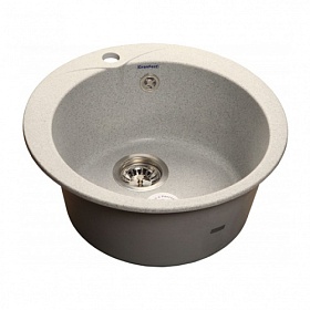 Мойка для кухни Granfest Rondo GF-R480-310 круглая 47,5х47,5 глуб. 20см вып. 3 1/2" (врезная) серая